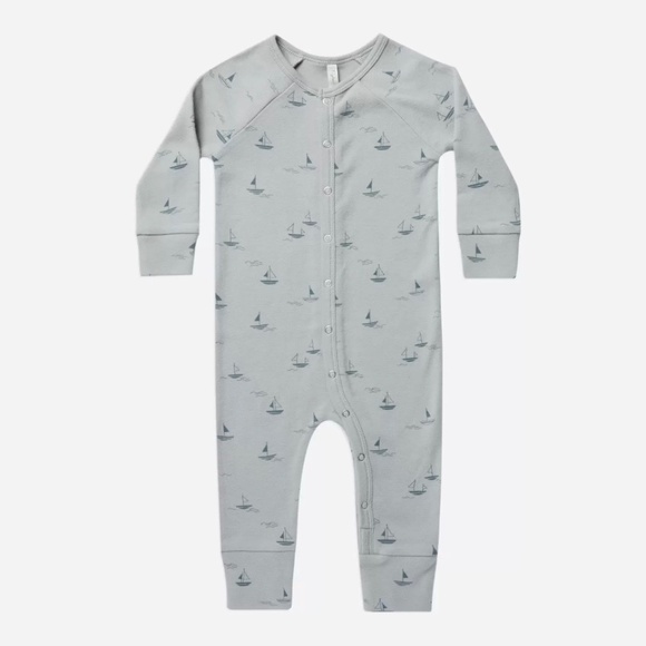 Rylee + Cru Sailboats Pajama Longjohn Sleeper